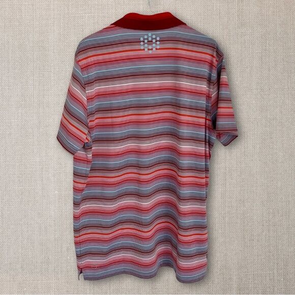 Mens Puma Striped Golf Polo - Picture 2 of 3